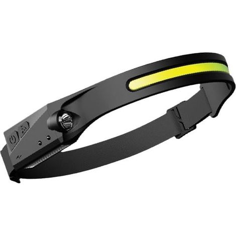 Lampe frontale LED rechargeable 2 en 1 avec détecteur de mouvement