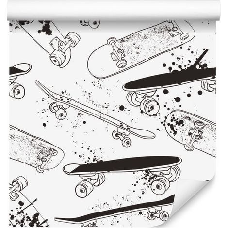 Carta da parati con graffiti da skateboard per soggiorno e camera da letto, 50x1000 cm (1/5)