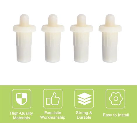 10 goupilles de ressort en plastique pour amortisseurs de porte de placard, goupilles beiges pour porte à enroulement, faciles à installer