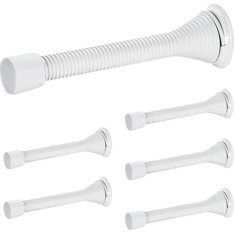 Türstopper, 6er-Set, Weiß, gefedert, mit Gummistopper, für den unteren Teil der Tür (1/5)