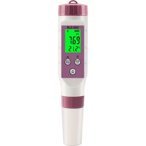 Testeur de qualité de l'eau des dents bleues, température ORP EC TDS salinité S.G PH mètre en ligne, contrôle par application (1/5)