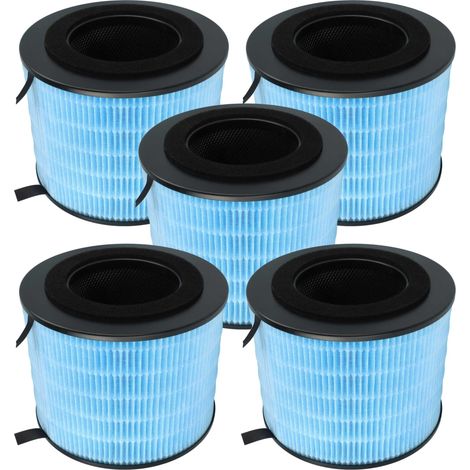 vhbw 5x filtro de aire compatible con Philips AMF220 purificador - Filtro combi carbón activo + materia en suspensión