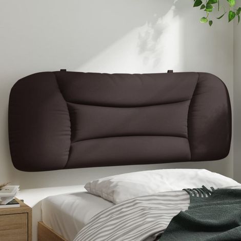 Coussin de tête de lit Hvar marron foncé 100 cm tissu vidaXL (1/5)