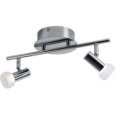 Plafonnier LED chrome salon spot éclairage spots en verre mobile Eglo 91663 (1/2)