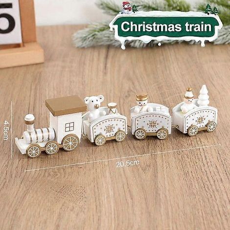 Train de Noël en bois, décorations de Noël pour la maison, ornement de sapin de Noël, cadeau pour enfants, bonne année, Style 3 (1/5)
