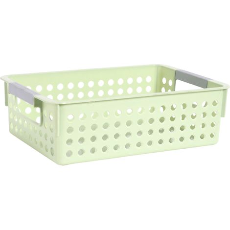 Panier de rangement divers - Usage domestique - Avec poignée -vert-27.518.314.5cm (1/5)