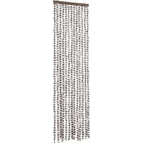Moustiquaire en chenille gris-brun et blanche, 56 x 185 cm (1/5)