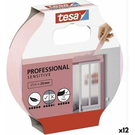 Tesa Professional Sensitive Malerpapierband Rosa 25 mm