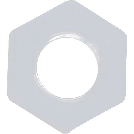 Lot de 50 écrous hexagonaux M6 en plastique blanc résistant à la corrosion et respectueux de l'environnement, pour accessoires industriels. (1/5)