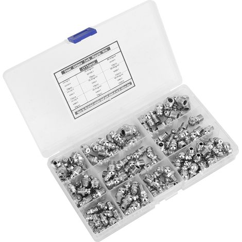 Lot de 115 graisseurs en acier anticorrosion et antirouille M6 x 1, M8 x 1, M10 x 1 (1/5)