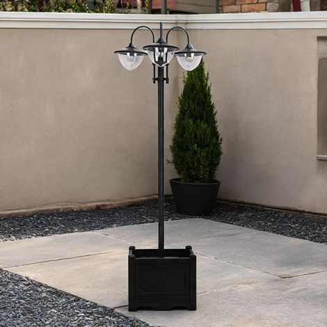Lot de 3 lanternes solaires métal et plastique noir 60 x 55 x (1/5)