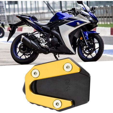Prolongateur de béquille latérale pour Yamaha YZF R25/R3, MT-25/MT-03 2014-2019, support de stationnement en or (1/5)