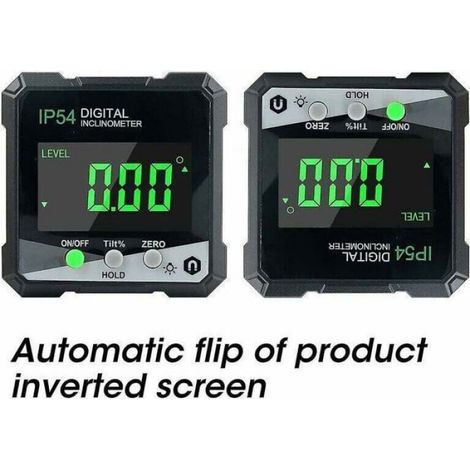 Détecteur d'angle numérique - Écran LCD - Aimant intégré - Précision 0,1° - Plage 360° - Résolution 0,1° HBCL (1/4)