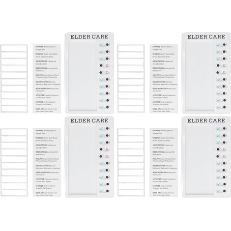Lot de 4 tableaux de tâches réutilisables, planificateur DIY détachable pour messages, voyages, soins aux personnes âgées, production recyclable portable. (1/5)