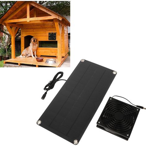 Mini ventilateur de 3 W alimenté par un panneau solaire de 20 W, idéal pour les serres, les animaux de compagnie, la maison et les utilisations portables. (1/5)