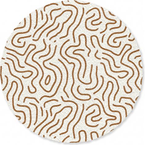 ALFOMBRA Minimalista - Estampado - Terracota 120x120 cm (1/5)