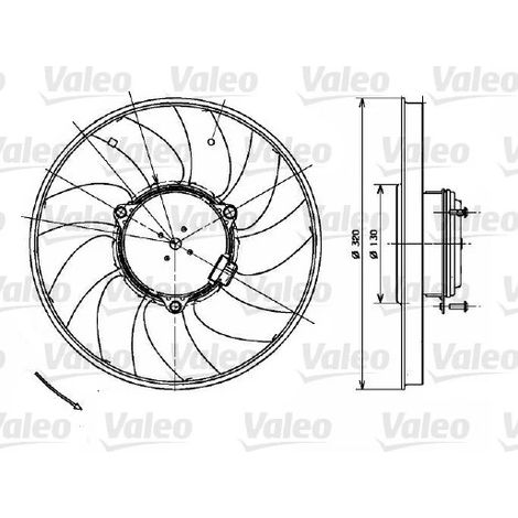Ventilateur, refroidissement du moteur Valeo 696083 MERCEDES-BENZ 2E0959455A