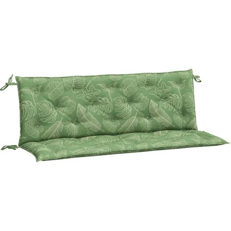 Maison Exclusive - Cuscini Panca Giardino 2 pz Motivo a Foglie 150x50x7 cm Tessuto (1/5)