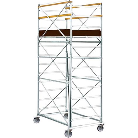 Echafaudage 1 plateau - Hauteur de travail max. 5,00m - Longueur 2,00m - Largeur 1,20m - EXP-HD-03