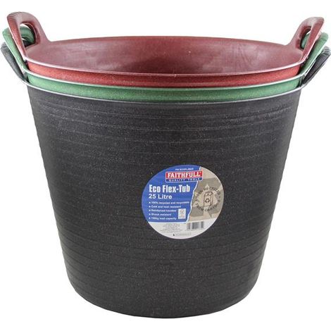 Faithfull Eco Flex Tub 25 litre Triple Pack FAIECOFLX3PC (1/2)