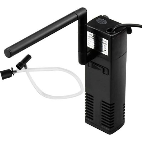 Innenfilter für Aquarien 3 W/4 W 20L-60L, verstellbarer Innenfilter mit Filterschwämmen, einfach zu bedienen und zu warten