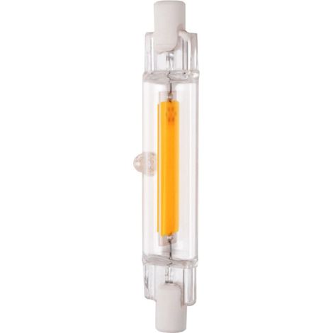 Ampoule LED COB R7S à tube de verre, 78 mm, 5 W, blanc chaud, AC110V, remplace les lampes halogènes. (1/5)