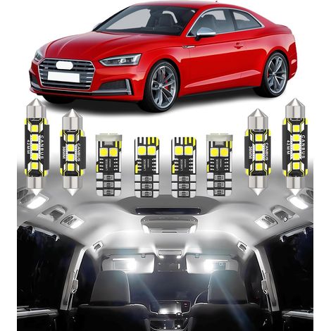 20pcs Car Interior LED Light Kit Replacement for A5 S5 RS5 8B 8TA 8T3 Coupe Sportback 2007-2016 Interior Lighting White 6000K (1/5)