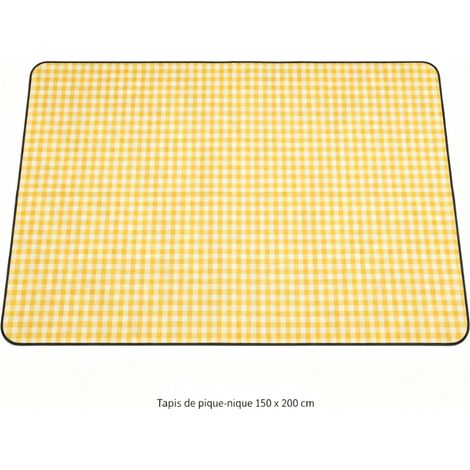 Tapis de pique-nique imperméable épais 150x200cm pliable antidérapant, tapis de camping portable pour randonnée, plage et sortie familiale (1/5)