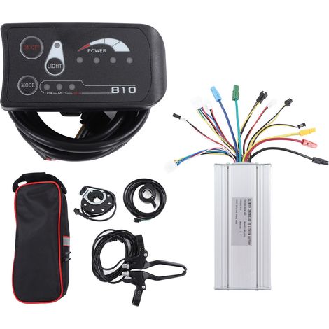 Kit de modification vélo électrique DC 36V 48V contrôleur moteur S810 écran d'affichage batterie lithium prise Anderson (1/5)