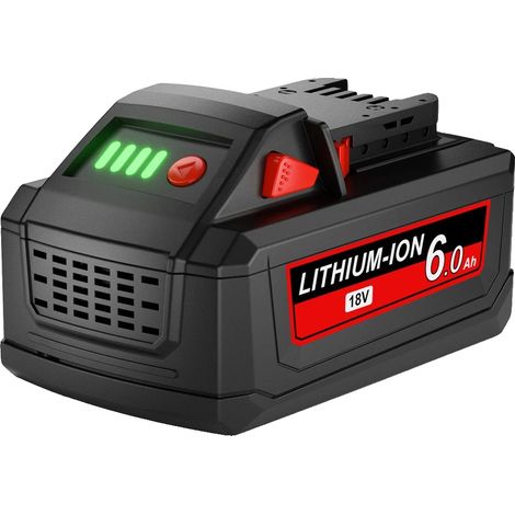 Batterie de remplacement, capacité de 6000mAh, compatible avec les outils électriques, BLEU CIEL, 18V-b (1/2)