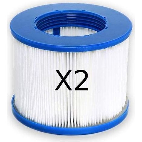 TAISHENGDA 120-lagige Poolfilterkartusche – Höhe 80 mm – Durchmesser 100 mm – 2er-Pack für aufblasbare Whirlpools (1/5)