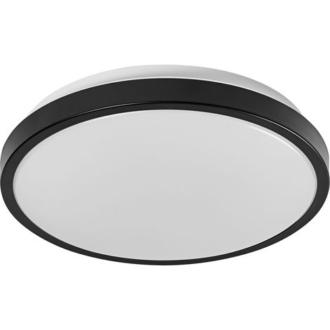 OSRAM Plafonnier LED ORBIS LONDON 280mm, noir, 16W, 2000lm, couleur de lumière blanc chaud, répartition lumineuse très homogène, longue durée de vie, module LED non remplaçable, rond, IP20, 3000K. (1/4)