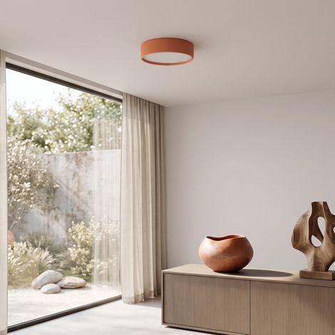 Plafón de Techo de Metal Terracota d18 LED  Serie ALMUDENA (1/5)