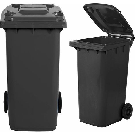 Bidone per la raccolta differenziata 240 lt - colore grigio