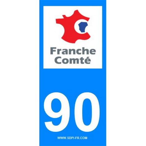 ADHESIFS REGION DEPARTEMENT 90 BOURGOGNE FRANCHE COMTE X2