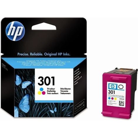 Cartucho de Tinta Original HP 301 Negro Tricolor Cian/Magenta/Amarillo (3 pcs) (1/5)