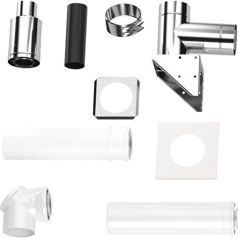 Bosch Accessori scarico fumi FC-Set80-C53x (sopra) Kit base C53x, d:80/125mm, facciata, 7738112564