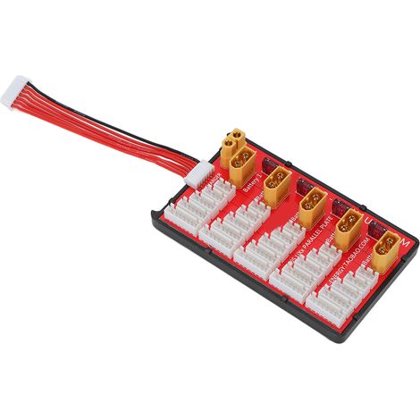 XT60 Parallel-Ladeplatine für 2-6S LiPo-Akkus, 20-A-Balancer-Ladegerät, DC 0-22,2 V, Anschlussplatine für Modellbau (1/5)
