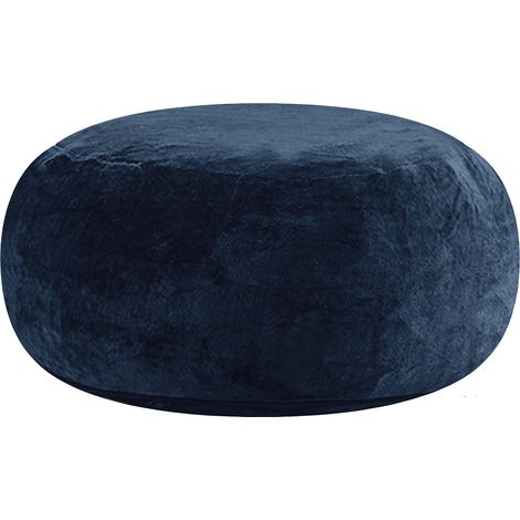 Sitzsack Sofa 100 x 100 x 50 cm Blau für Erwachsene weicher Lesesessel MODENUIT (1/4)