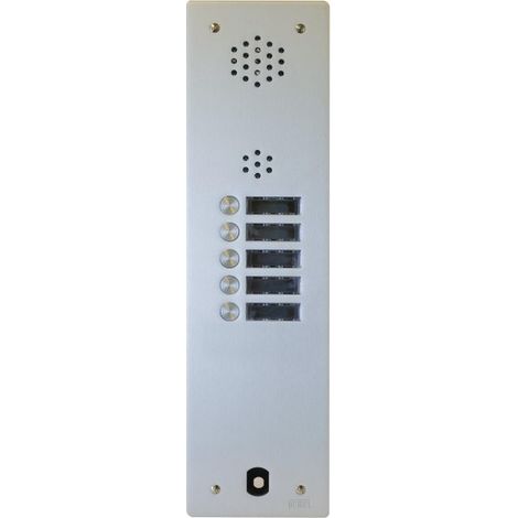 Plaque audio alu 5 bp 2VOICE complete URMET A83/105M