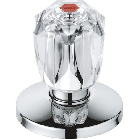 GROHE Oberteil 1/2'' für Unterputz-Ventil Brillant Griff Markierung rot chrom 11542000 (1/3)