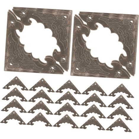 Lot de 100 protections d'angle vintage en métal pour boîtes à bijoux (1/5)