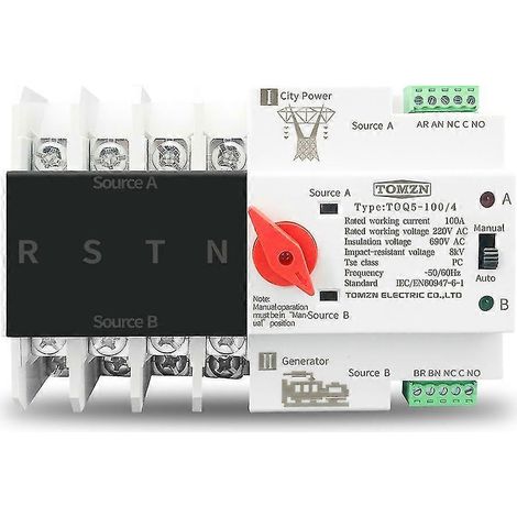 Din Rail 4p Sélecteur automatique S Ses Ininterrompu 4P 125A (1/5)
