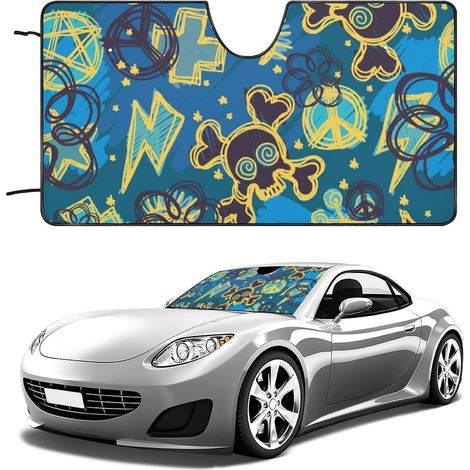 Xoenoiee Pare-soleil de voiture pliable pour pare-brise ou