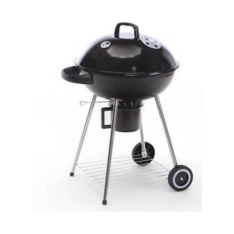 Barbecue a Carbone Carbonella con Termometro Carrello e Raccoglitore Olio Taddei Round 61 (1/2)