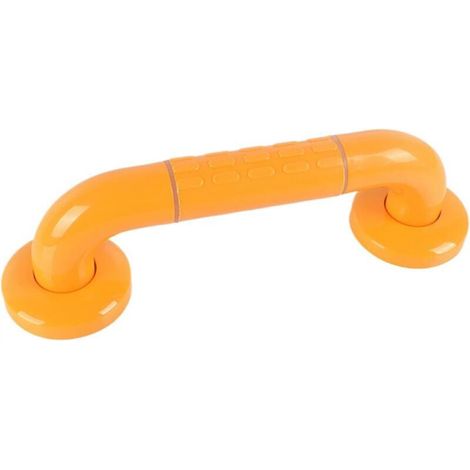 Bathroom safety grab bar, sturdy shower handle, textured grip, removable orange shower grab bar (1/5)