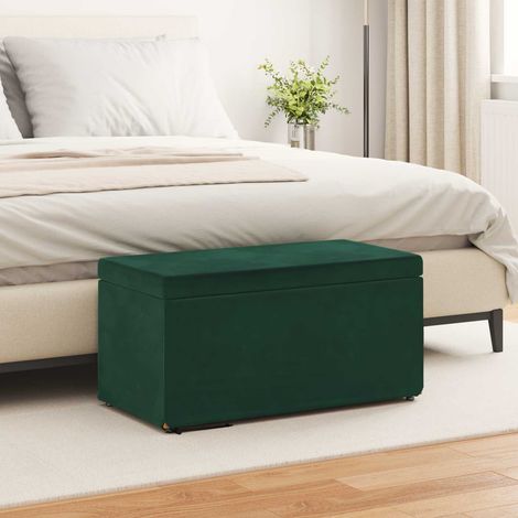 Hocker Dunkelgrün 81 x 41 x 40 cm Samt und Engineering Holz