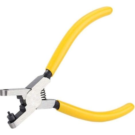 Bracelet de montre en cuir, pince à outil de poinçonnage, pince à trou jaune, poignée en vinyle, poignée de sécurité (jaune) (1/5)