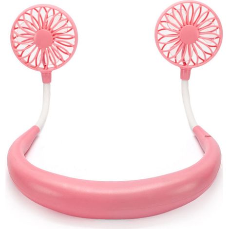 Ventilateur Col - Double Flux Air Frais - Réglable 360° - USB Rechargeable - Pour Extérieur Jardin Cyclisme Randonnée - 1 Pièce (1/5)