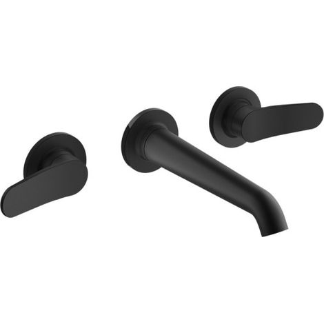 Mélangeur Lavabo Botte small 3 trous + vidage sans mecanisme Noir Mat - CRISTINA ONDYNA BT24213
